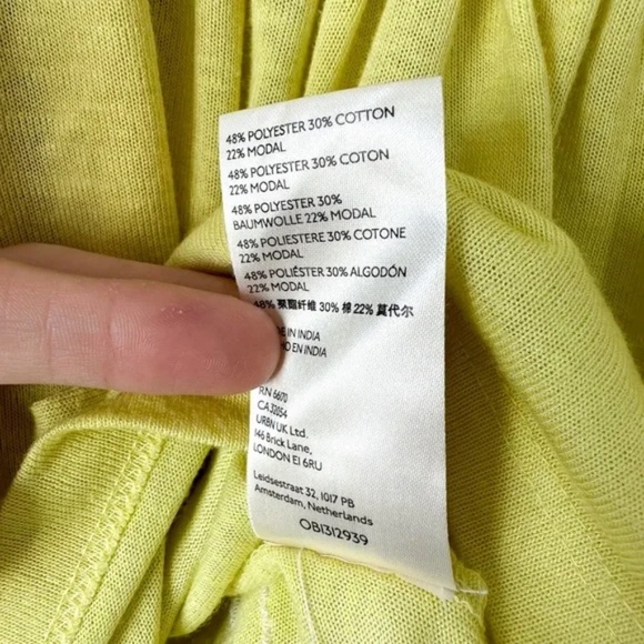 Free People Lime Embroidered Flowy Tank Top - Picture 7 of 7